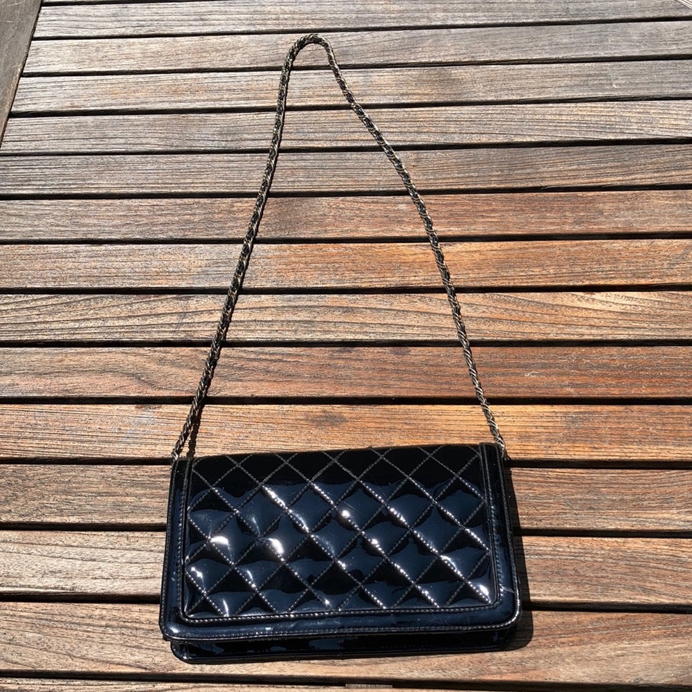 Vintage Quilted Patent Leather Purse